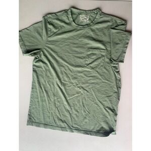 Faherty Sunwashed Tshirt organic cotton crew pocket tee mens Olive Medium basic